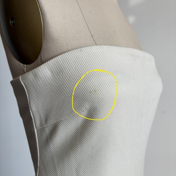 NWOT BCBGMaxAzria Strapless Wide Leg Jumpsuit in Cream Sz 2 - Picture 8 of 12